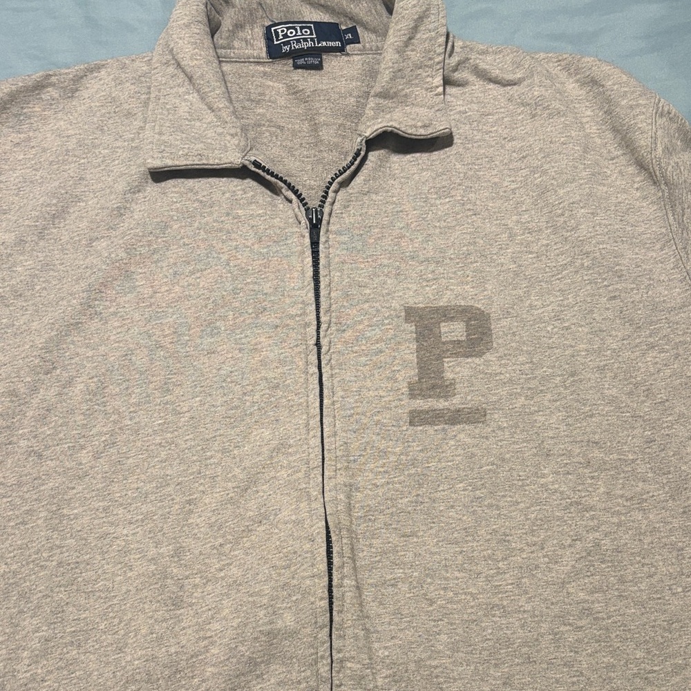 Polo by Ralph Lauren Light Gray Zip-Up Sweater